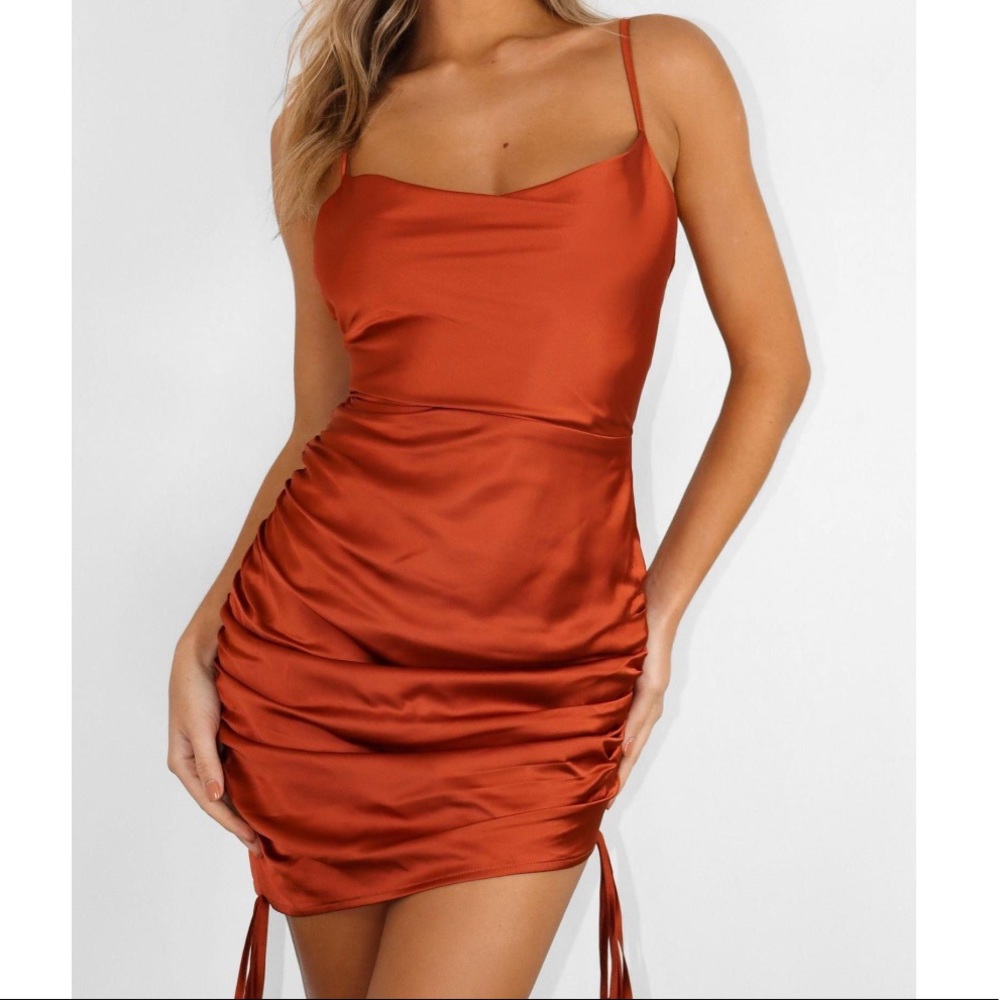Satin mini dress